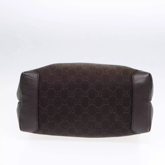 GUCCI GG Canvas Tote Bag Outlet Brown Silver 180450 Auth - Picture 5 of 16
